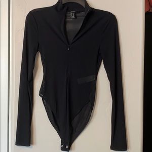 Forever 21 Black sheer bodysuit